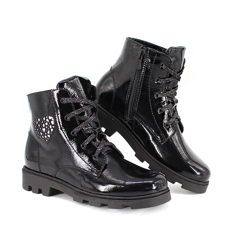Ботинки байка, артикул 1962, цвет черно-серебристый купить в интернет-магазине Shoeslel с доставкой по России