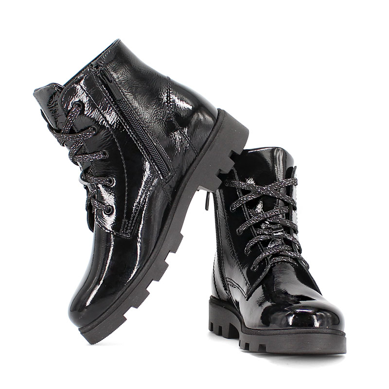 Ботинки байка, артикул 1962, цвет черно-серебристый купить в интернет-магазине Shoeslel с доставкой по России