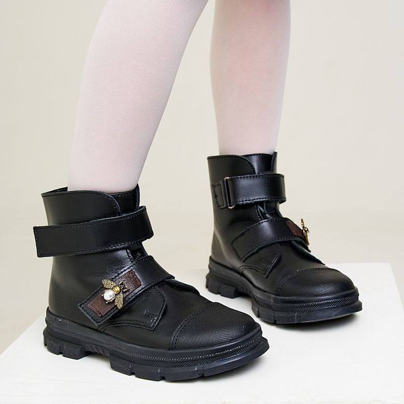 Ботинки байка, артикул 1965, цвет черный купить в интернет-магазине Shoeslel с доставкой по России