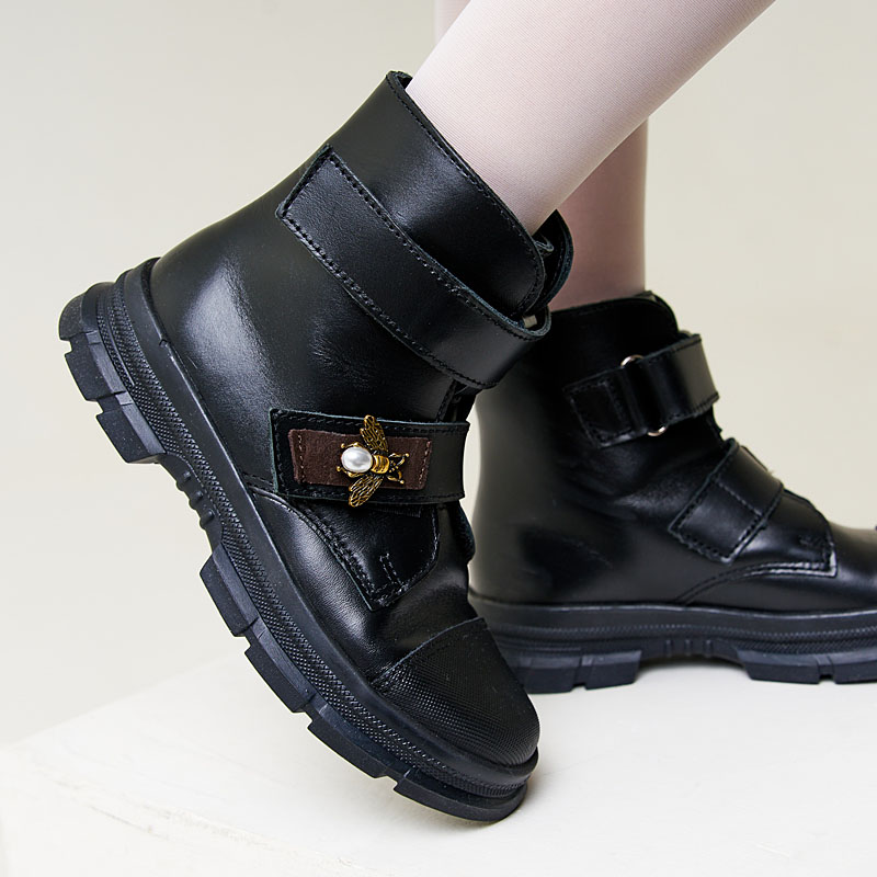 Ботинки байка, артикул 1965, цвет черный купить в интернет-магазине Shoeslel с доставкой по России