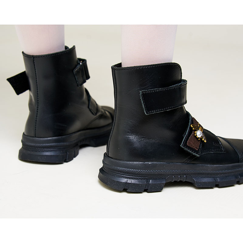 Ботинки байка, артикул 1965, цвет черный купить в интернет-магазине Shoeslel с доставкой по России