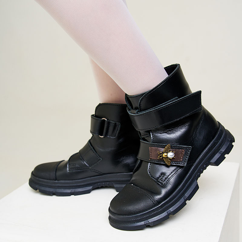 Ботинки байка, артикул 1965, цвет черный купить в интернет-магазине Shoeslel с доставкой по России