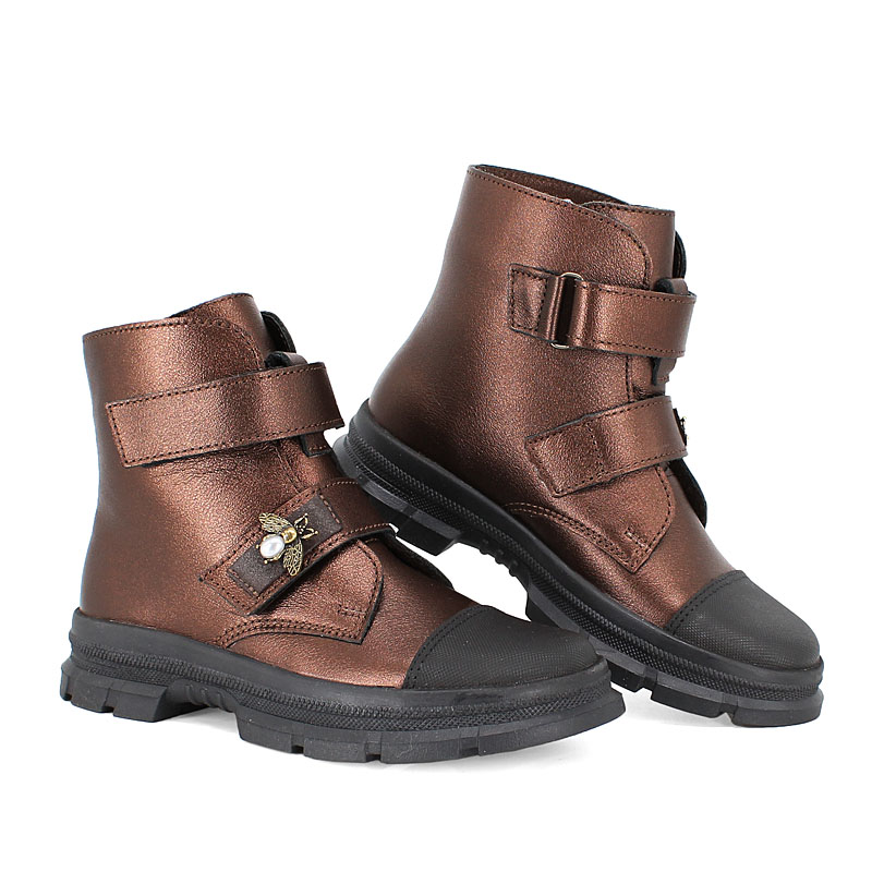 Ботинки байка, артикул 1965, цвет бронзовый купить в интернет-магазине Shoeslel с доставкой по России