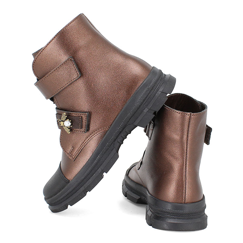 Ботинки байка, артикул 1965, цвет бронзовый купить в интернет-магазине Shoeslel с доставкой по России