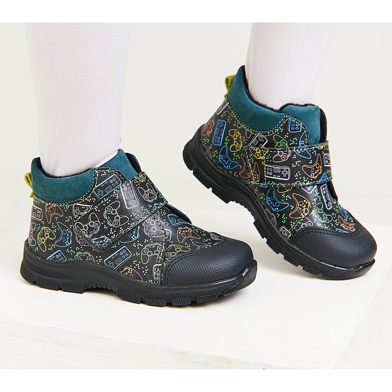 Ботинки малодетские байка, артикул 1970, цвет граффити купить в интернет-магазине Shoeslel с доставкой по России