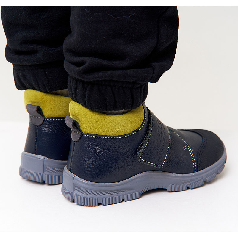 Ботинки малодетские байка, артикул 1970, цвет синий купить в интернет-магазине Shoeslel с доставкой по России