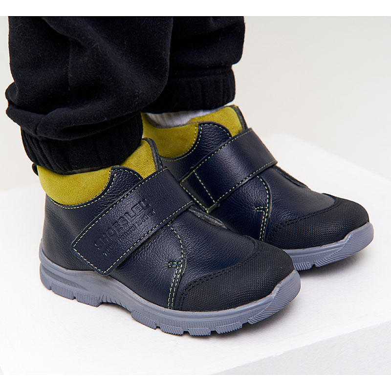 Ботинки малодетские байка, артикул 1970, цвет синий купить в интернет-магазине Shoeslel с доставкой по России