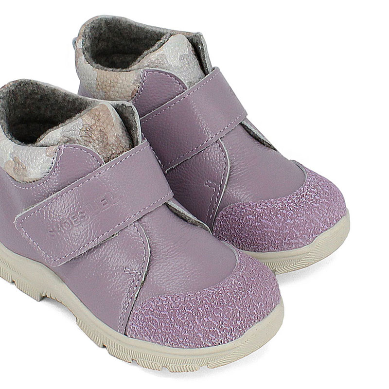 Ботинки малодетские байка, артикул 1970, цвет сиреневый купить в интернет-магазине Shoeslel с доставкой по России