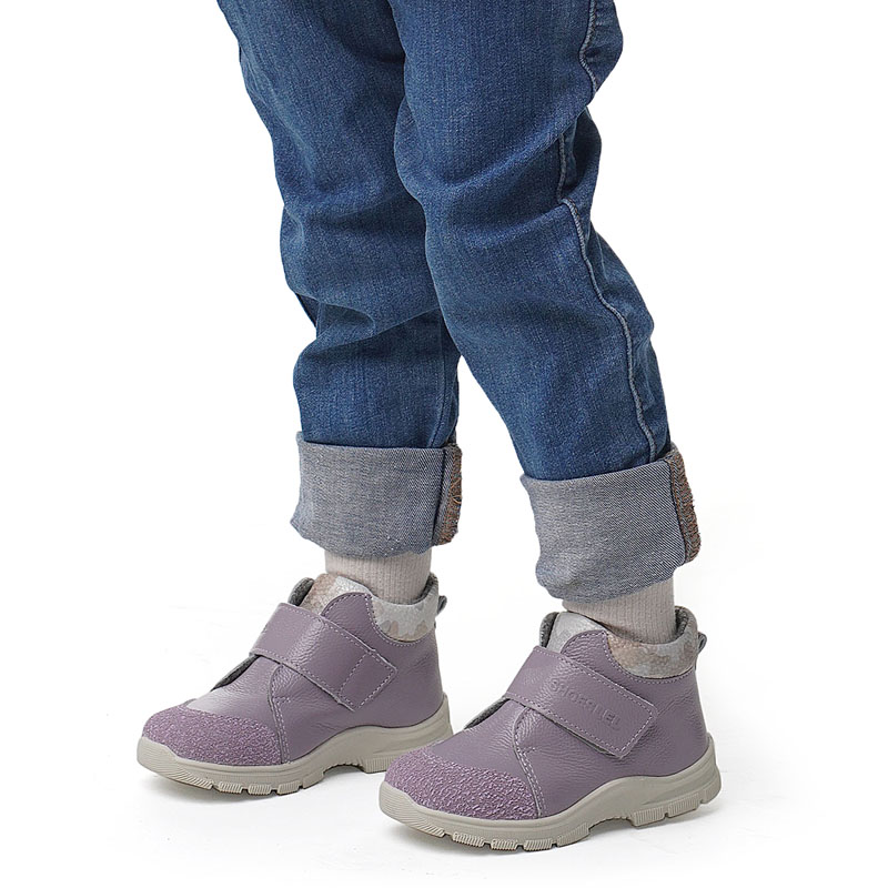 Ботинки малодетские байка, артикул 1970, цвет сиреневый купить в интернет-магазине Shoeslel с доставкой по России