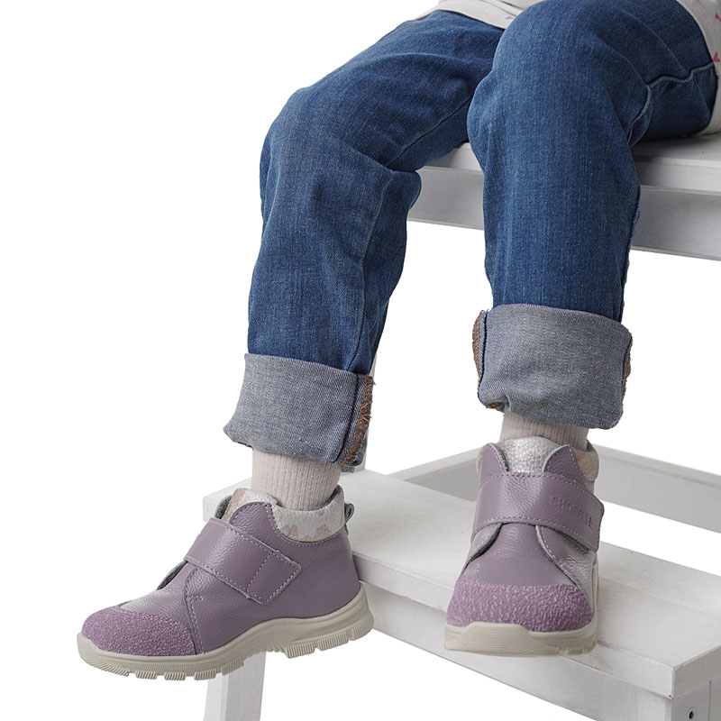 Ботинки малодетские байка, артикул 1970, цвет сиреневый купить в интернет-магазине Shoeslel с доставкой по России