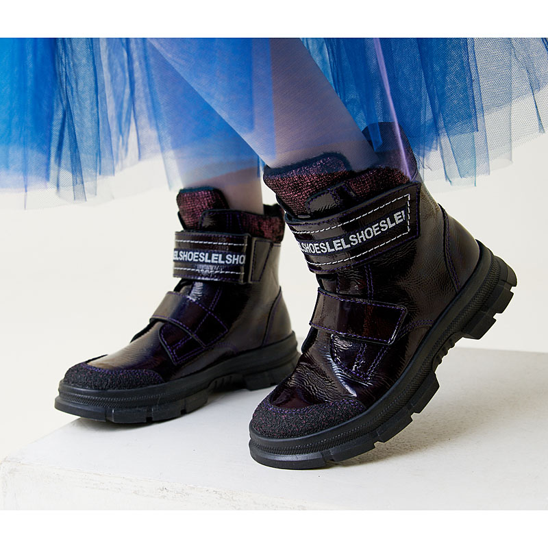 Ботинки байка, артикул 1973, цвет черничный купить в интернет-магазине Shoeslel с доставкой по России