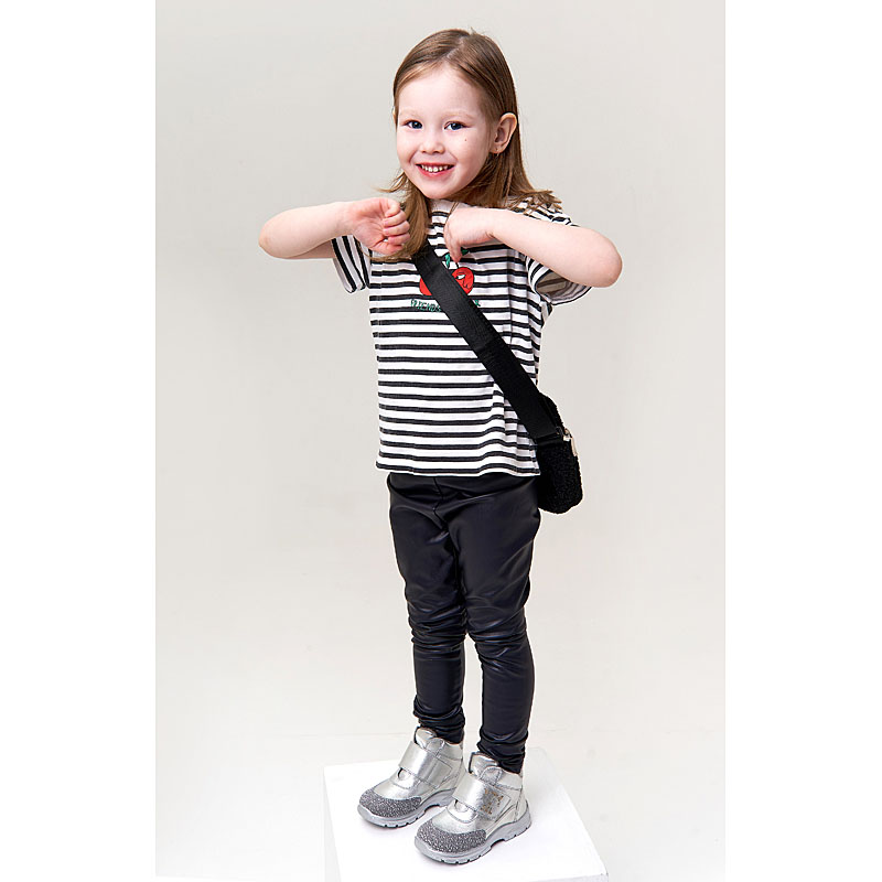 Ботинки малодетские байка, артикул 1975, цвет серебристый купить в интернет-магазине Shoeslel с доставкой по России