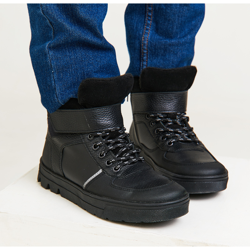 Ботинки байка, артикул 1978, цвет черный купить в интернет-магазине Shoeslel с доставкой по России