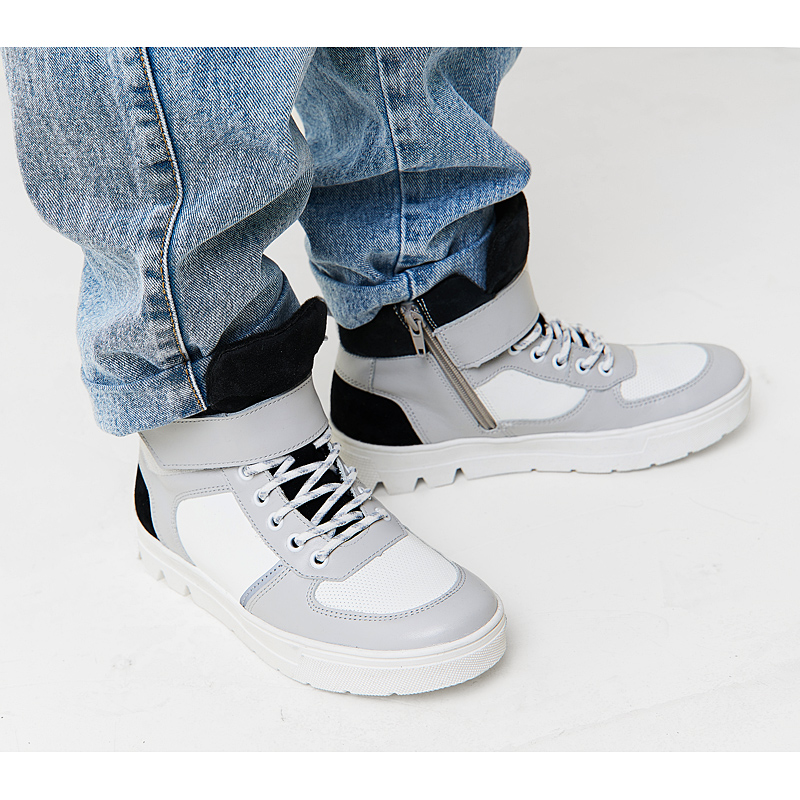 Ботинки байка, артикул 1978, цвет серый купить в интернет-магазине Shoeslel с доставкой по России