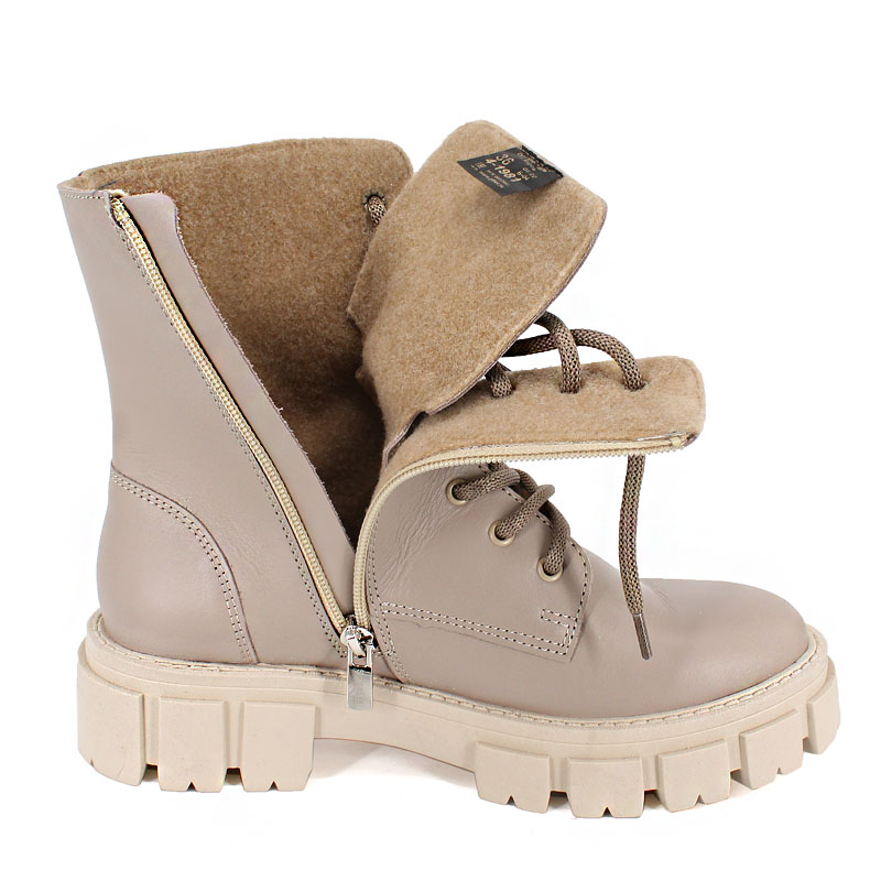 Ботинки байка, артикул 1981, цвет бежевый купить в интернет-магазине Shoeslel с доставкой по России