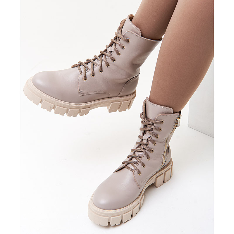 Ботинки байка, артикул 1981, цвет бежевый купить в интернет-магазине Shoeslel с доставкой по России