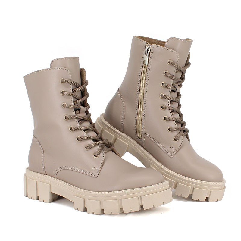 Ботинки байка, артикул 1981, цвет бежевый купить в интернет-магазине Shoeslel с доставкой по России