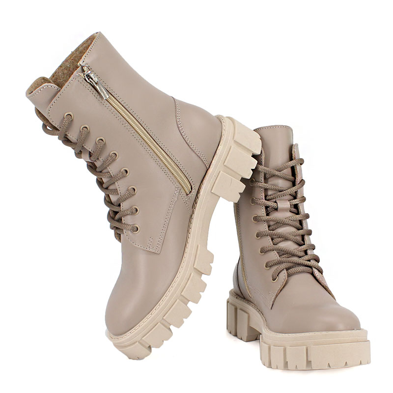 Ботинки байка, артикул 1981, цвет бежевый купить в интернет-магазине Shoeslel с доставкой по России