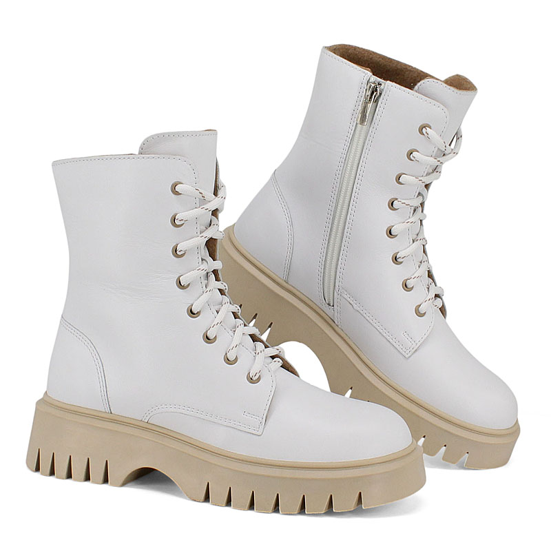 Ботинки байка, артикул 1981, цвет белый купить в интернет-магазине Shoeslel с доставкой по России