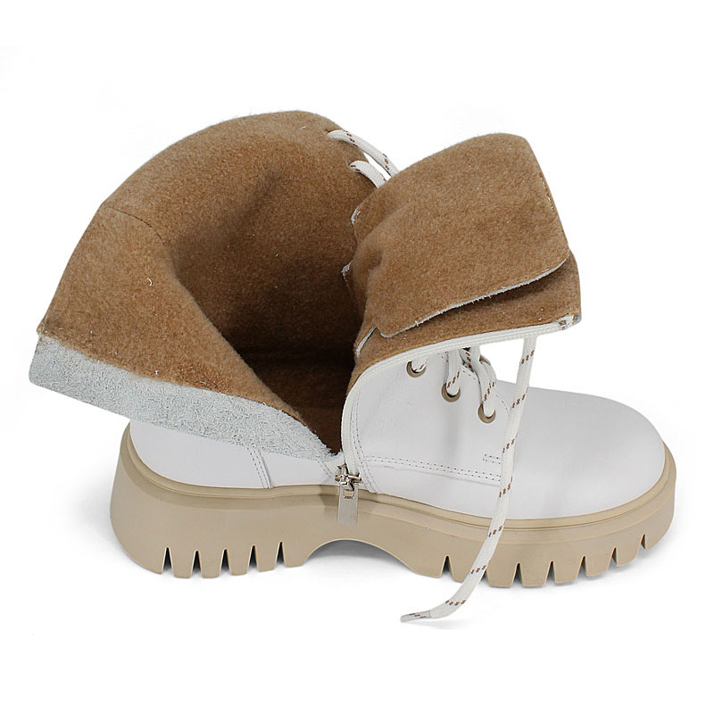 Ботинки байка, артикул 1981, цвет белый купить в интернет-магазине Shoeslel с доставкой по России