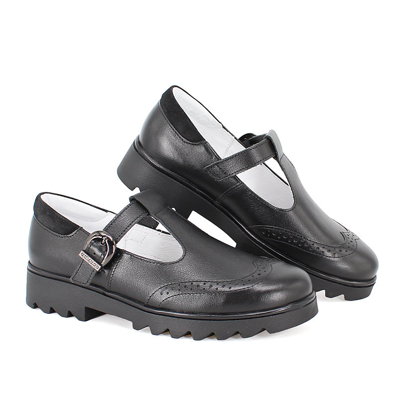 Туфли, артикул 1985, цвет хром, черный купить в интернет-магазине Shoeslel с доставкой по России