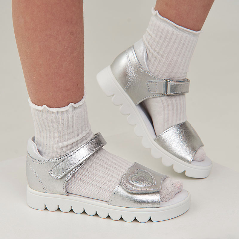 Туфли летние, артикул 1986, цвет серебристый купить в интернет-магазине Shoeslel с доставкой по России