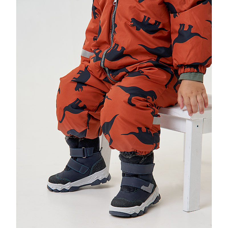 Ботинки малодетские нат.мех, артикул 1992, цвет синий купить в интернет-магазине Shoeslel с доставкой по России