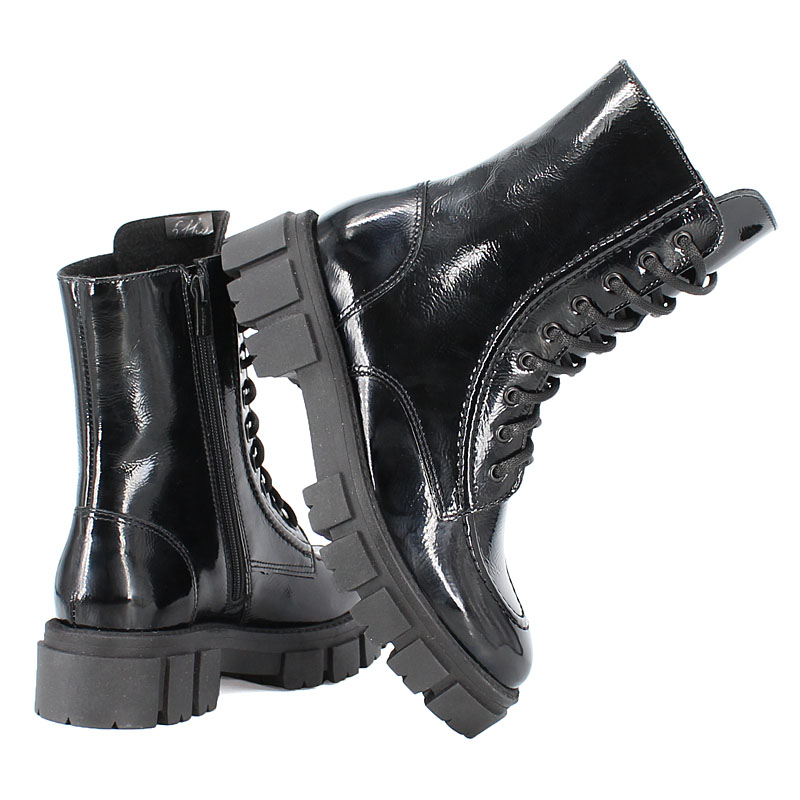 Ботинки байка, артикул 1996, цвет наплак, черный купить в интернет-магазине Shoeslel с доставкой по России