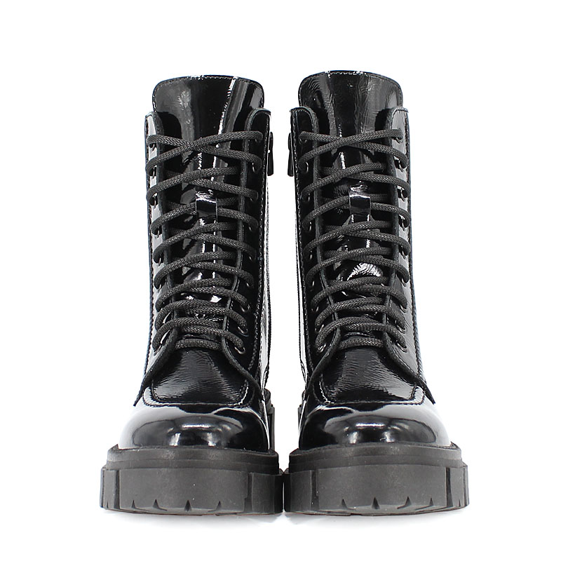 Ботинки байка, артикул 1996, цвет наплак, черный купить в интернет-магазине Shoeslel с доставкой по России