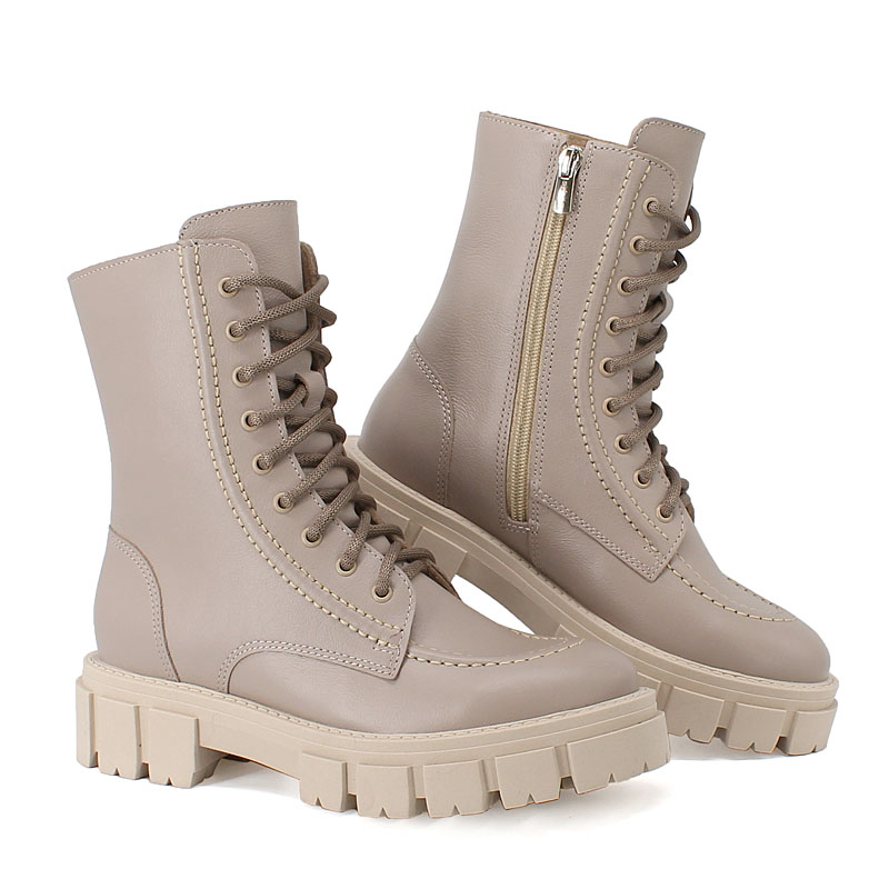 Ботинки байка, артикул 1996, цвет бежевый купить в интернет-магазине Shoeslel с доставкой по России