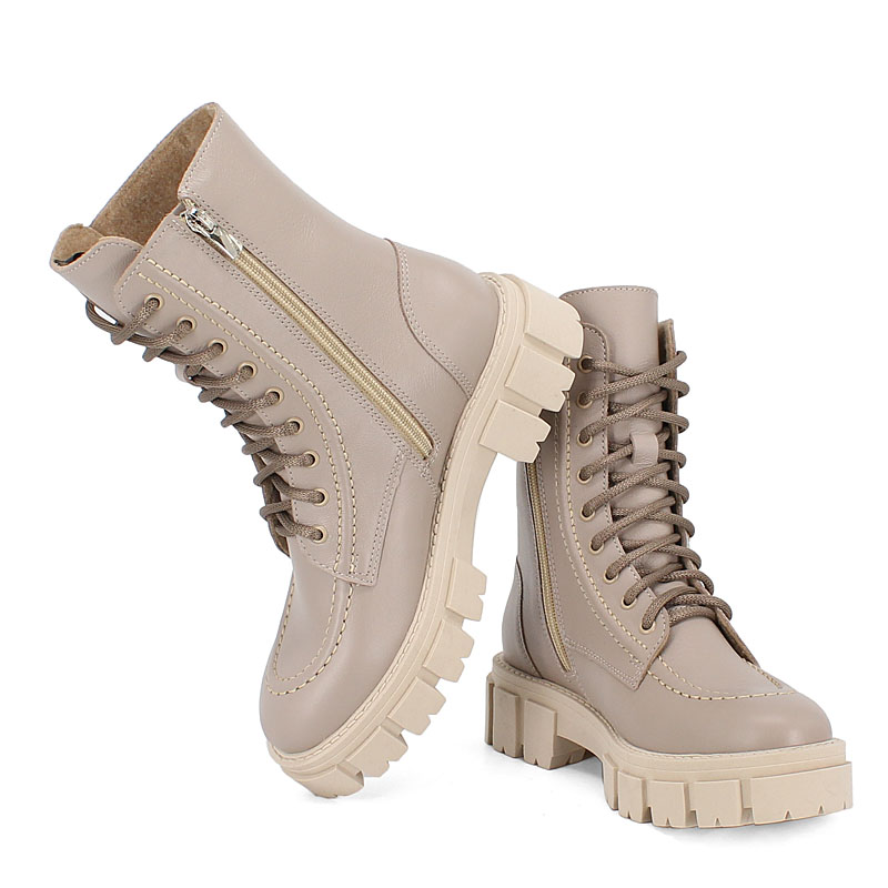 Ботинки байка, артикул 1996, цвет бежевый купить в интернет-магазине Shoeslel с доставкой по России