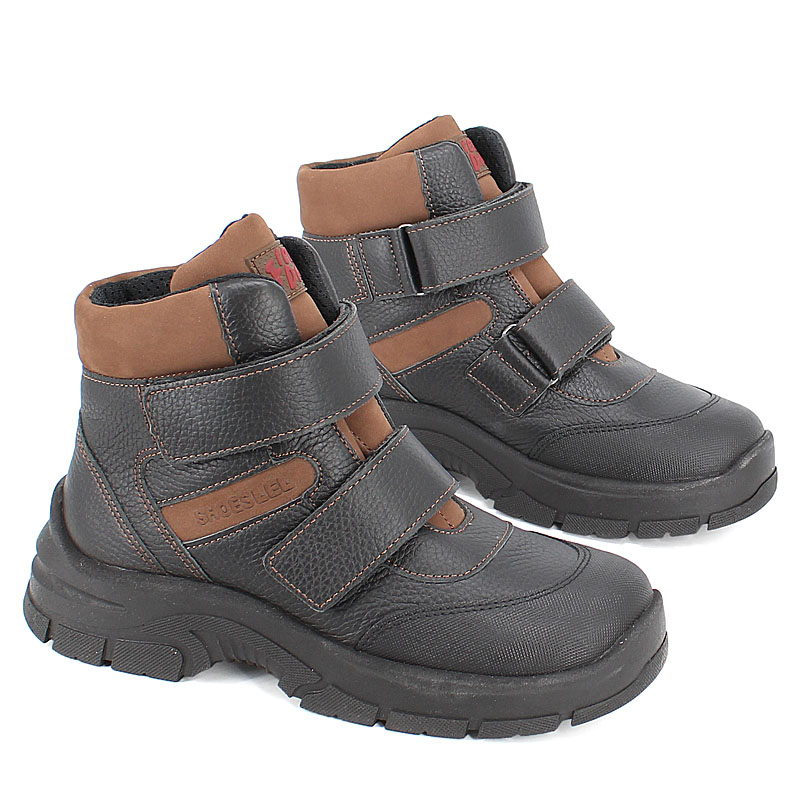 Ботинки нат.мех, артикул 2004, цвет черный купить в интернет-магазине Shoeslel с доставкой по России