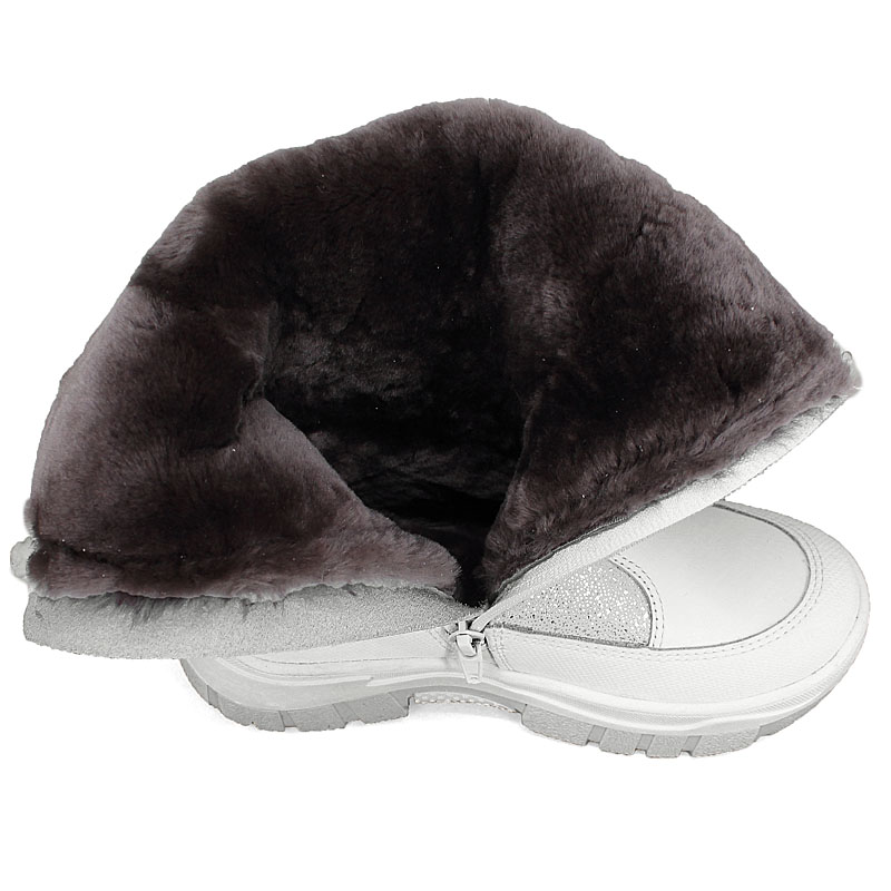 Сапожки нат.мех, артикул 2006, цвет белый купить в интернет-магазине Shoeslel с доставкой по России