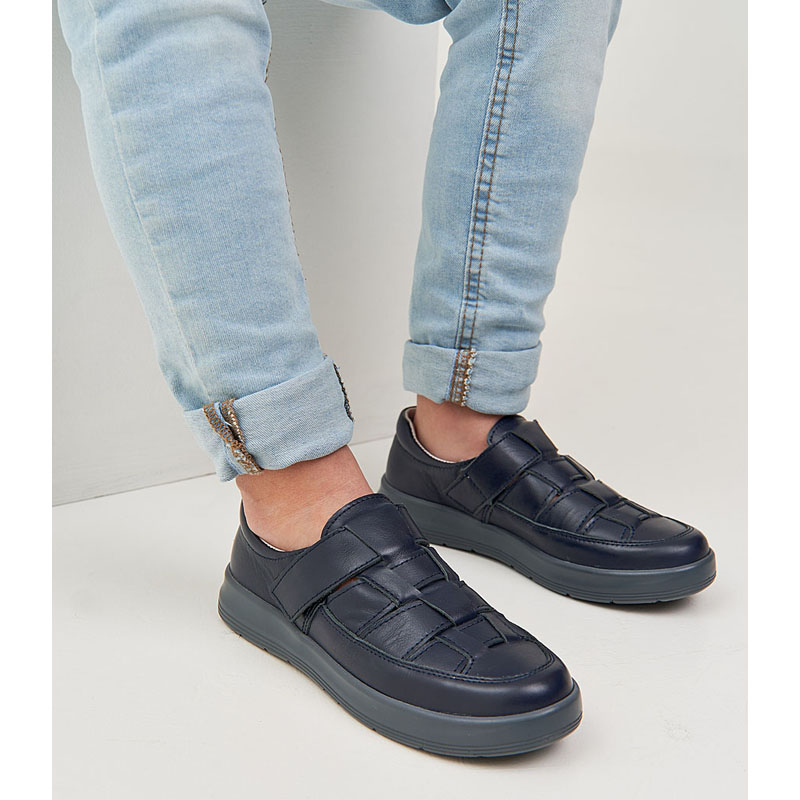 Полуботинки, артикул 2009, цвет синий купить в интернет-магазине Shoeslel с доставкой по России