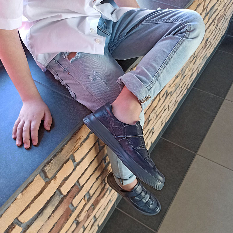 Полуботинки, артикул 2009, цвет синий купить в интернет-магазине Shoeslel с доставкой по России