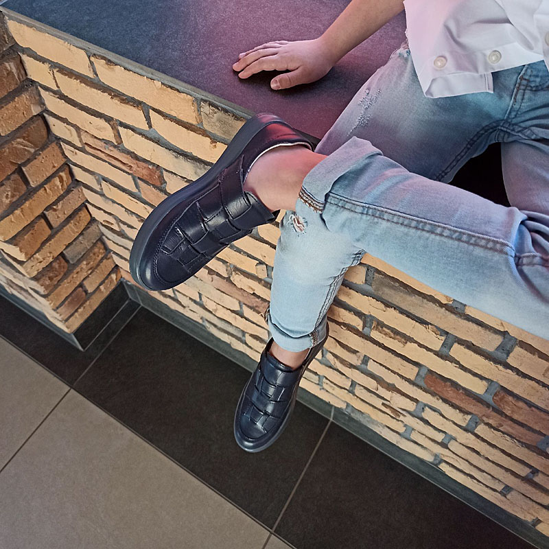 Полуботинки, артикул 2009, цвет синий купить в интернет-магазине Shoeslel с доставкой по России