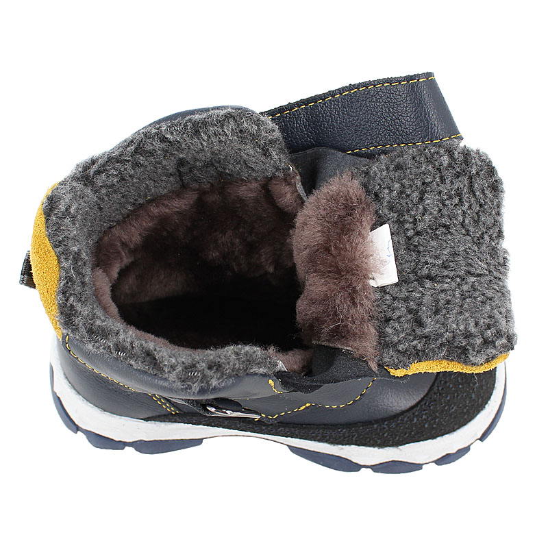 Ботинки малодетские нат.мех, артикул 2011, цвет синий купить в интернет-магазине Shoeslel с доставкой по России