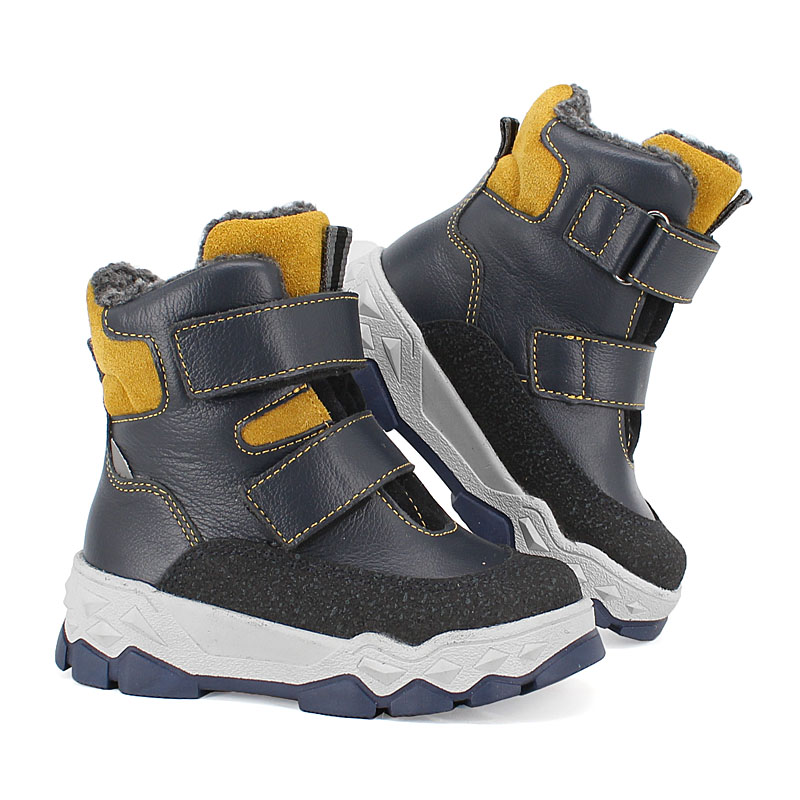 Ботинки малодетские нат.мех, артикул 2011, цвет синий купить в интернет-магазине Shoeslel с доставкой по России
