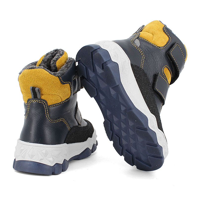 Ботинки малодетские нат.мех, артикул 2011, цвет синий купить в интернет-магазине Shoeslel с доставкой по России