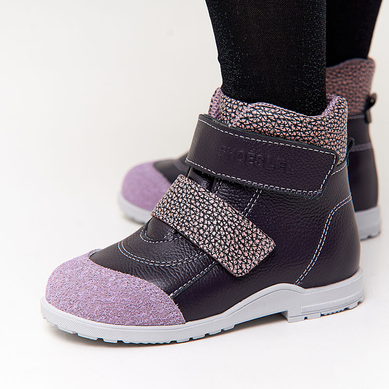 Ботинки ясельные, артикул 2019, цвет черничный купить в интернет-магазине Shoeslel с доставкой по России