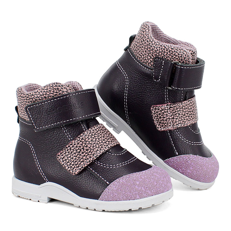 Ботинки ясельные, артикул 2019, цвет черничный купить в интернет-магазине Shoeslel с доставкой по России