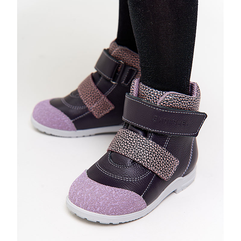 Ботинки ясельные, артикул 2019, цвет черничный купить в интернет-магазине Shoeslel с доставкой по России