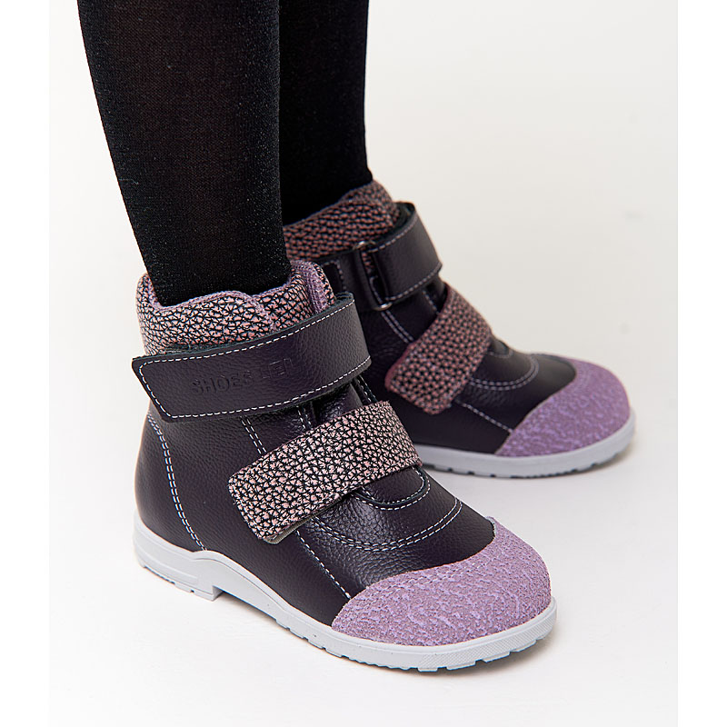 Ботинки ясельные, артикул 2019, цвет черничный купить в интернет-магазине Shoeslel с доставкой по России