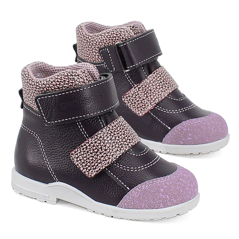 Ботинки ясельные, артикул 2019, цвет черничный купить в интернет-магазине Shoeslel с доставкой по России