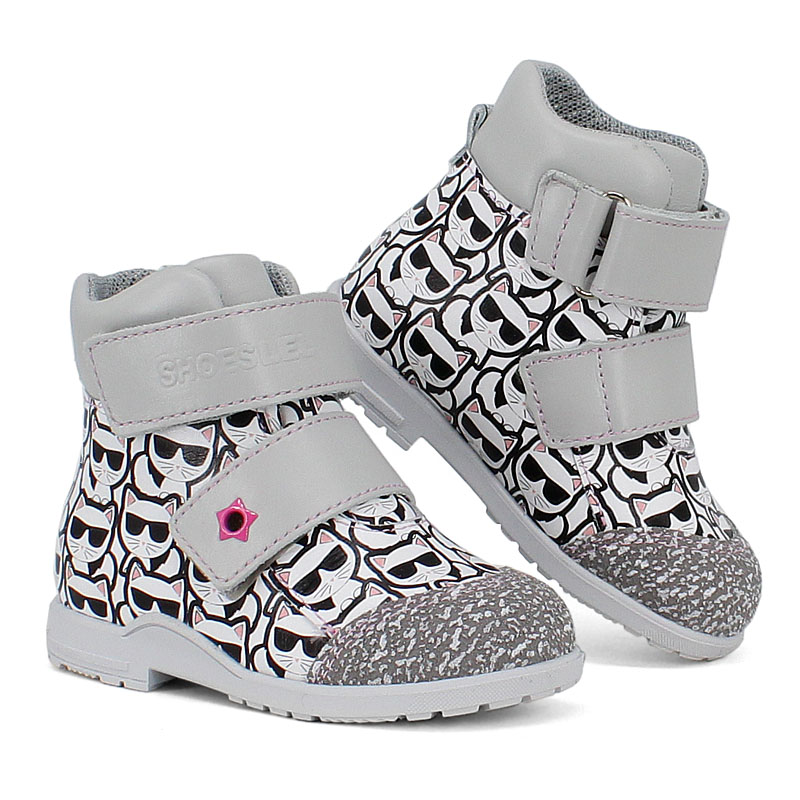 Ботинки ясельные, артикул 2019, цвет серый купить в интернет-магазине Shoeslel с доставкой по России