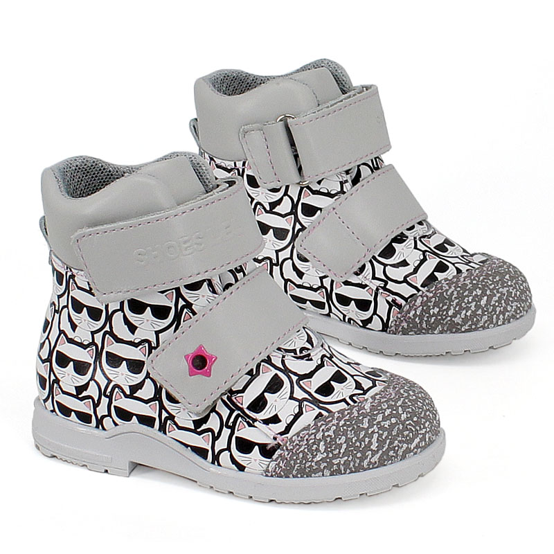 Ботинки ясельные, артикул 2019, цвет серый купить в интернет-магазине Shoeslel с доставкой по России
