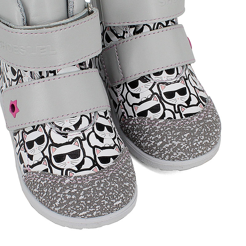 Ботинки ясельные, артикул 2019, цвет серый купить в интернет-магазине Shoeslel с доставкой по России