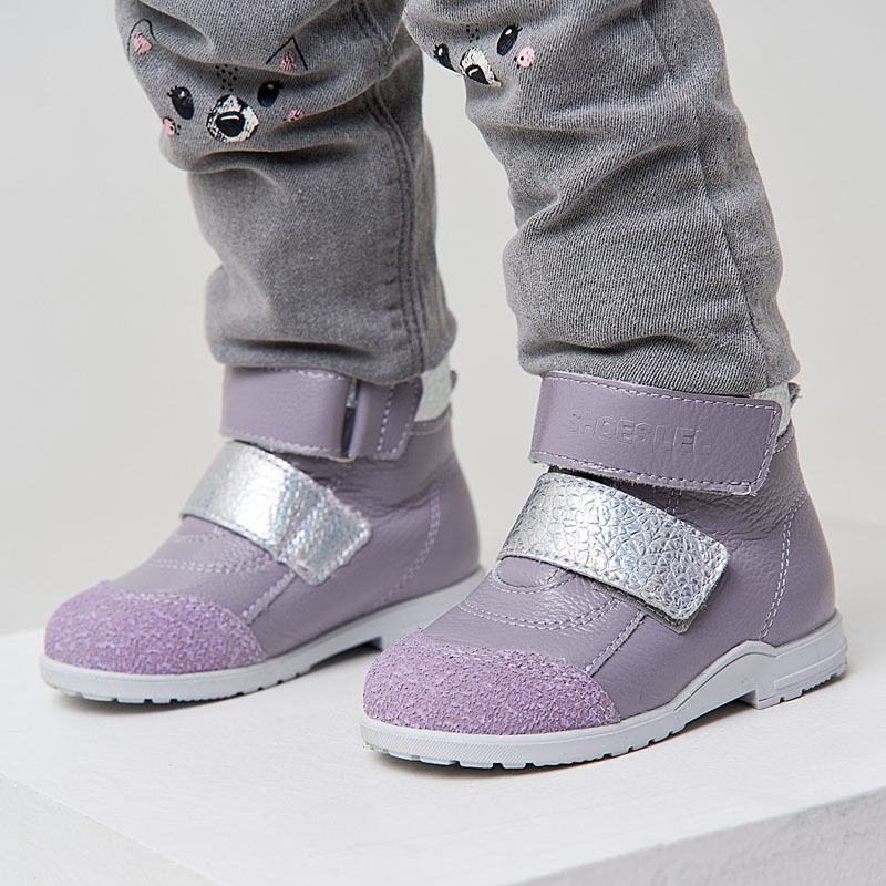 Ботинки ясельные, артикул 2019, цвет сиреневый купить в интернет-магазине Shoeslel с доставкой по России