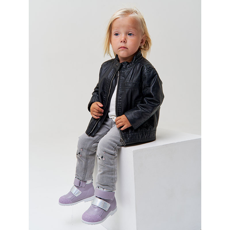 Ботинки ясельные, артикул 2019, цвет сиреневый купить в интернет-магазине Shoeslel с доставкой по России