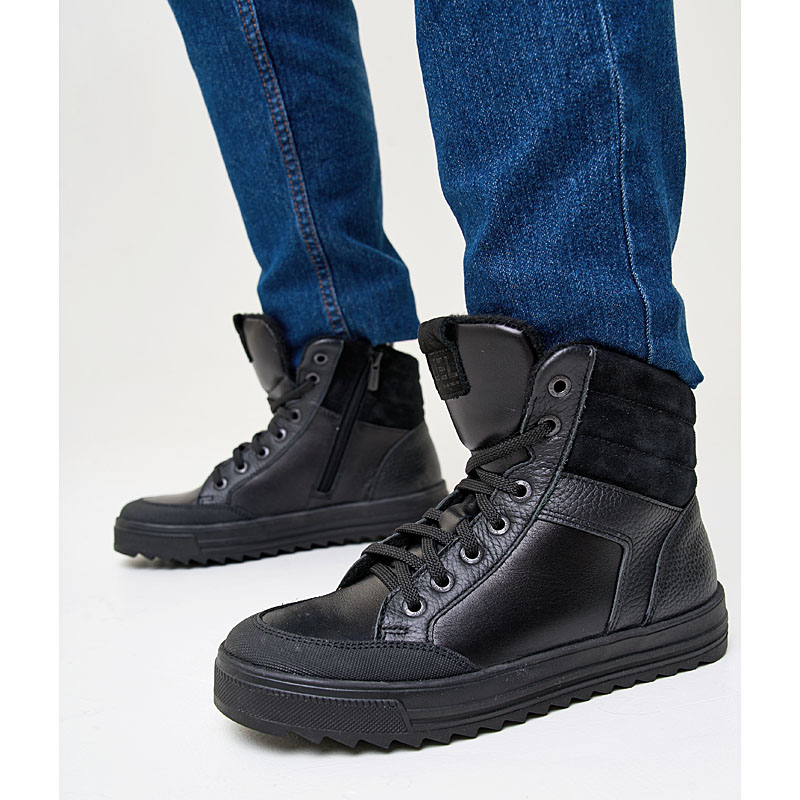 Ботинки байка, артикул 2022, цвет черный купить в интернет-магазине Shoeslel с доставкой по России